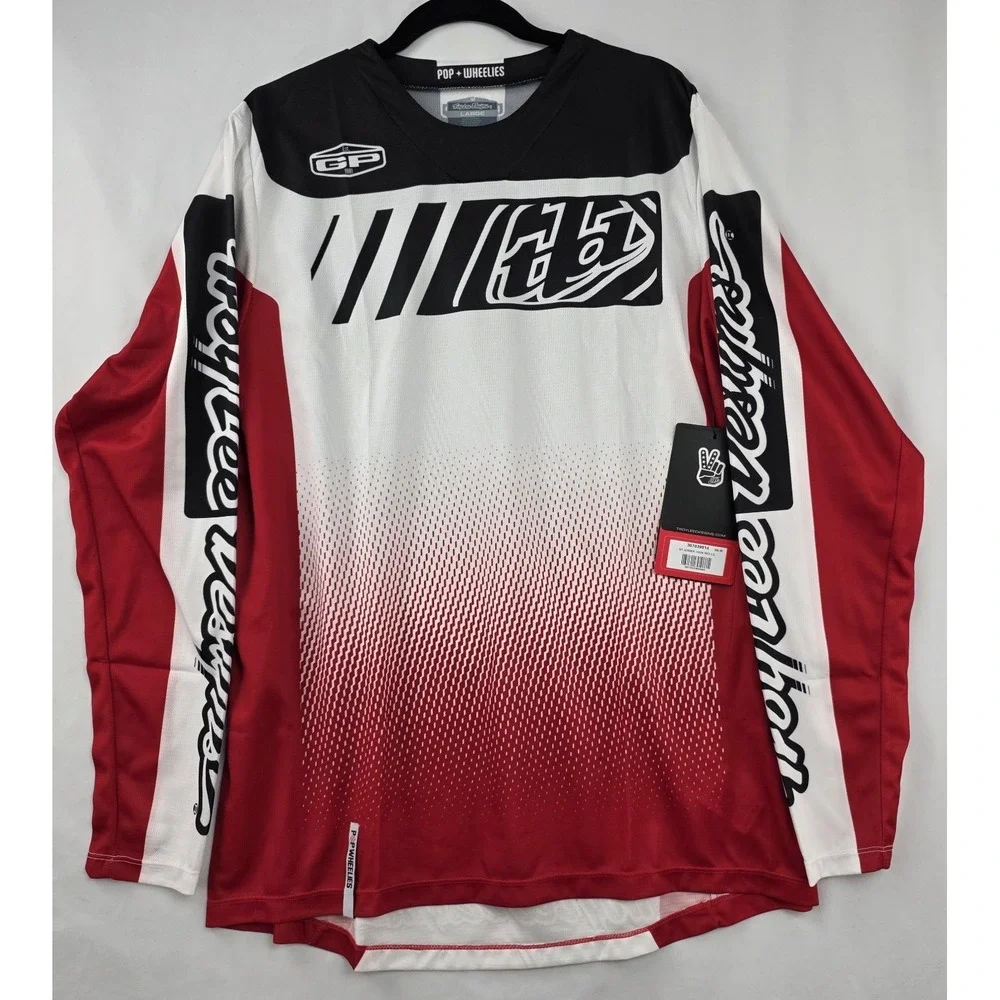 Troy Lee Designs GP Motocross Jersey Large Icon Red White Black MTB BMX NWT - Picture 1 of 13
